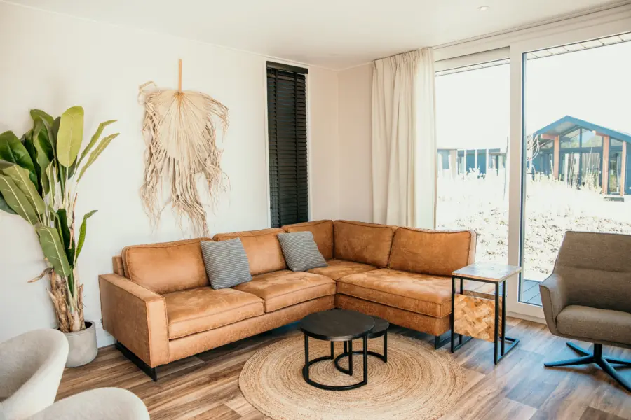 Huiskamer chalet zeester De Zeeuwse Kust