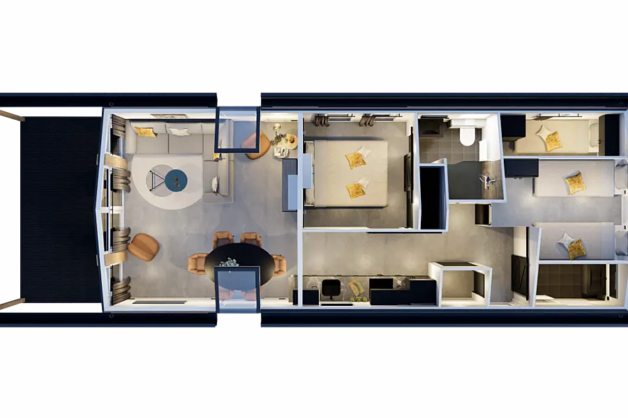 Chalet indeling De Zeeuwse Kust