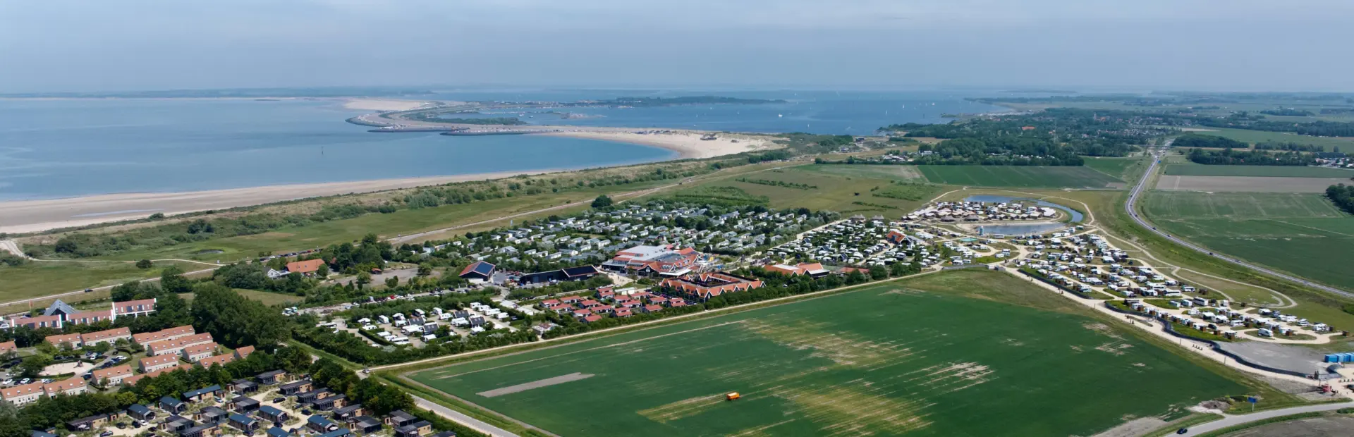 Drone foto park bovenaanzicht